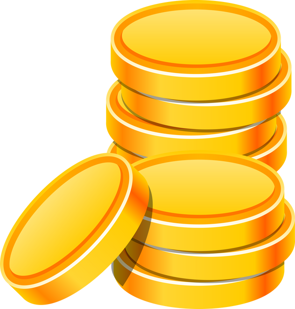 Stack of Gold Coins Illustration